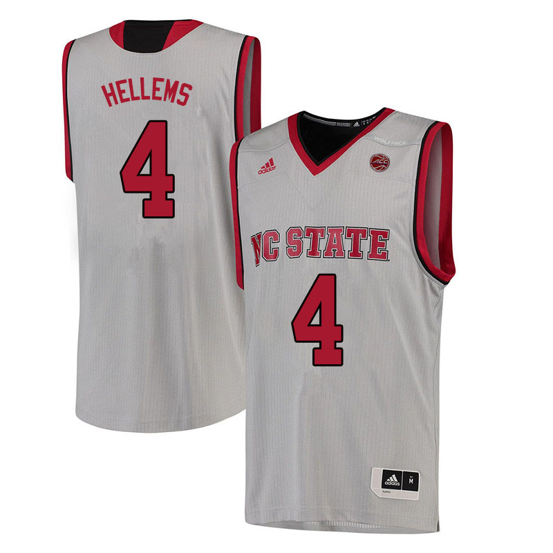 Men #4 Jericole Hellems NC State Wolfpack College Basketball Jerseys Sale-White - Click Image to Close